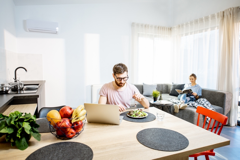 cuisine ouverte sur le salon
